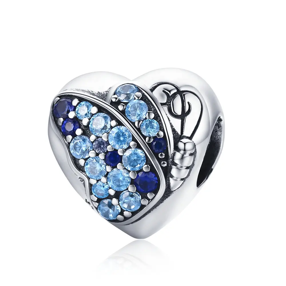 Heart-shaped Combination Silver Beads