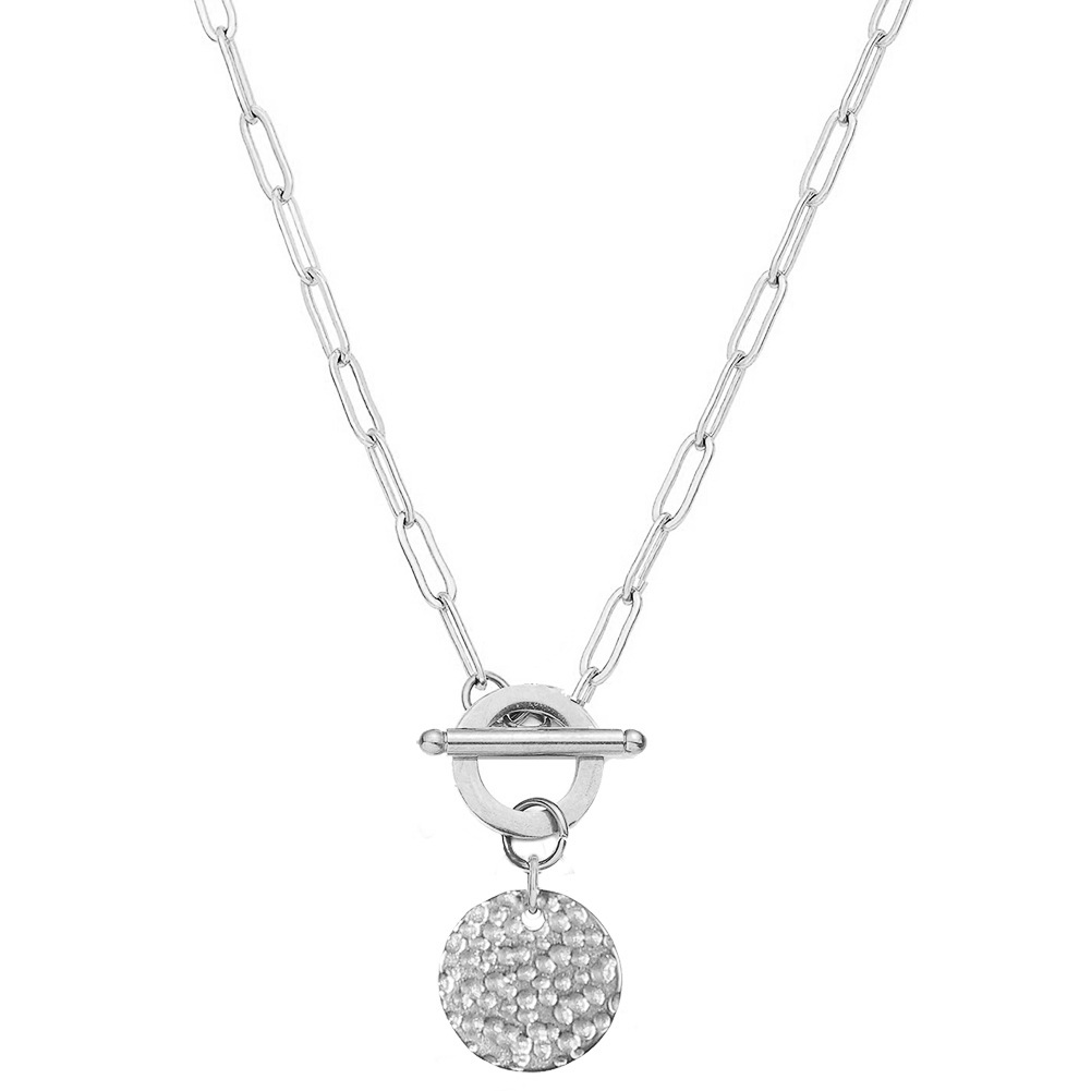 Hip hop ins style stainless steel necklace