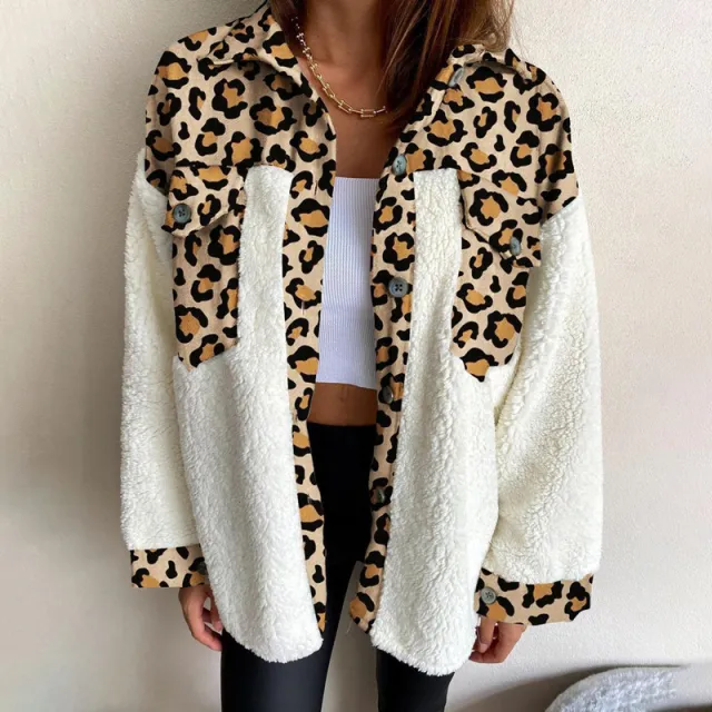 Ladies Fleece Jacket Leopard Print Plush Yellow - Shop at LoveMi