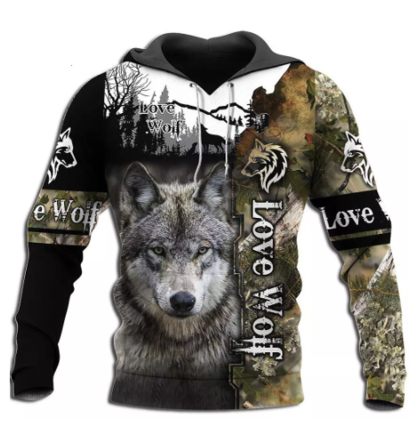 Printed Hooded Sweater To Map Custom Hooded Cross-Border