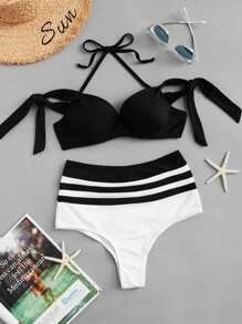 Swimsuit New Solid Color Bikini Hard Bag