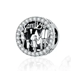 Family sterling silver loose beads - White - View 1