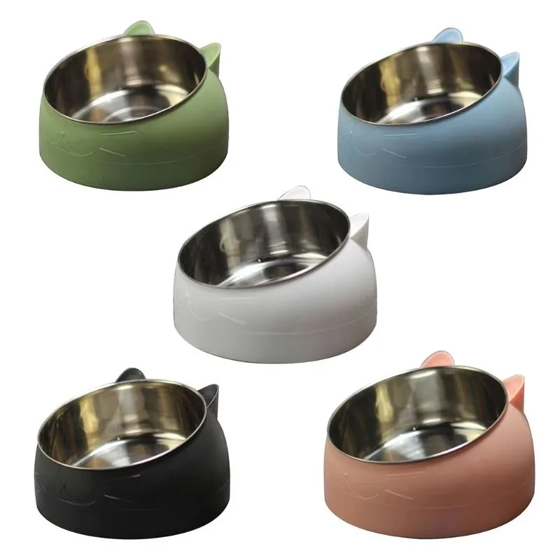 Protective Cervical Cat Bowl Oblique Mouth Pet Bowl – image 4