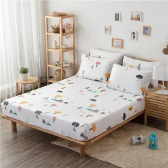 Cotton mattress cover - White - View 1