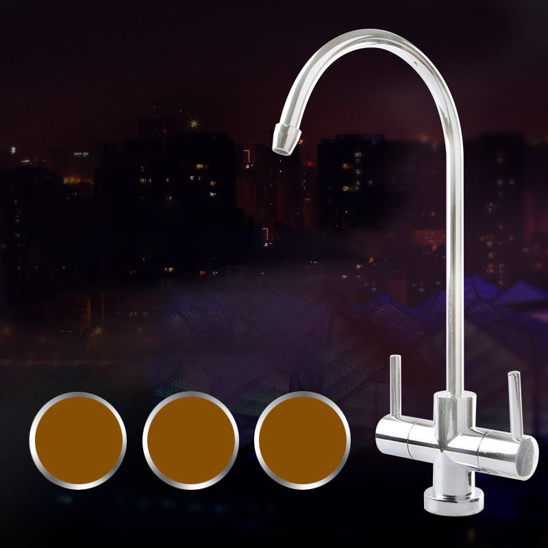 Large curved double faucet