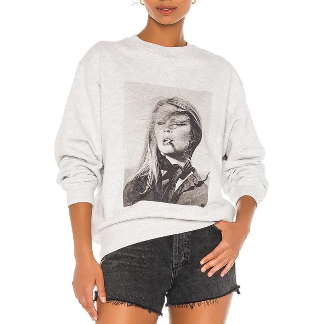 Crew neck printed sweatshirt White - Shop at LoveMi