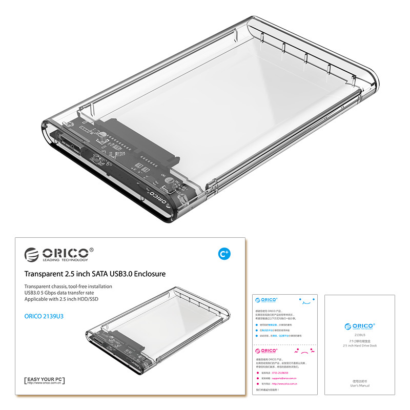 ORICO 2139U3 2.5" Notebook HDD Enclosure 7