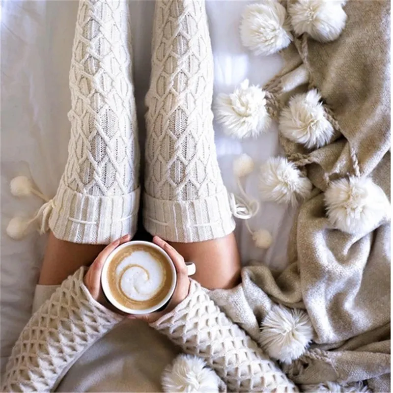 Woolen wool socks - White