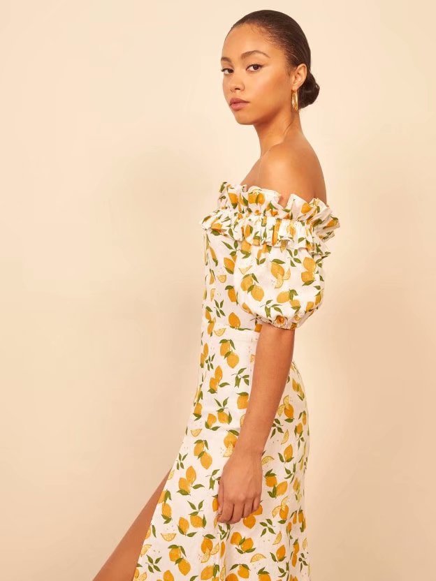 Side sexy split temperament dress