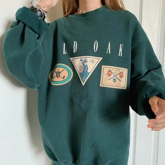 Long sleeve casual sweatshirt Green - Shop at LoveMi