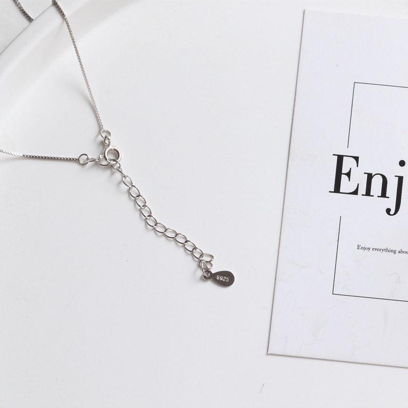 Sterling Silver Beads Short Necklace Clavicle Chain