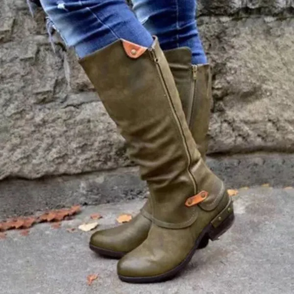 Low heeled Martin boots Green - Shop at LoveMi