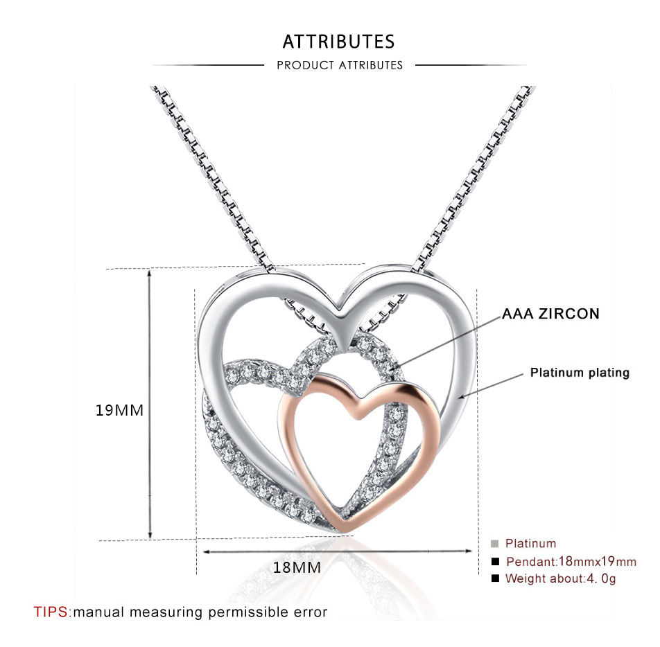 Love Pendant Female Heart-shaped Box Necklace