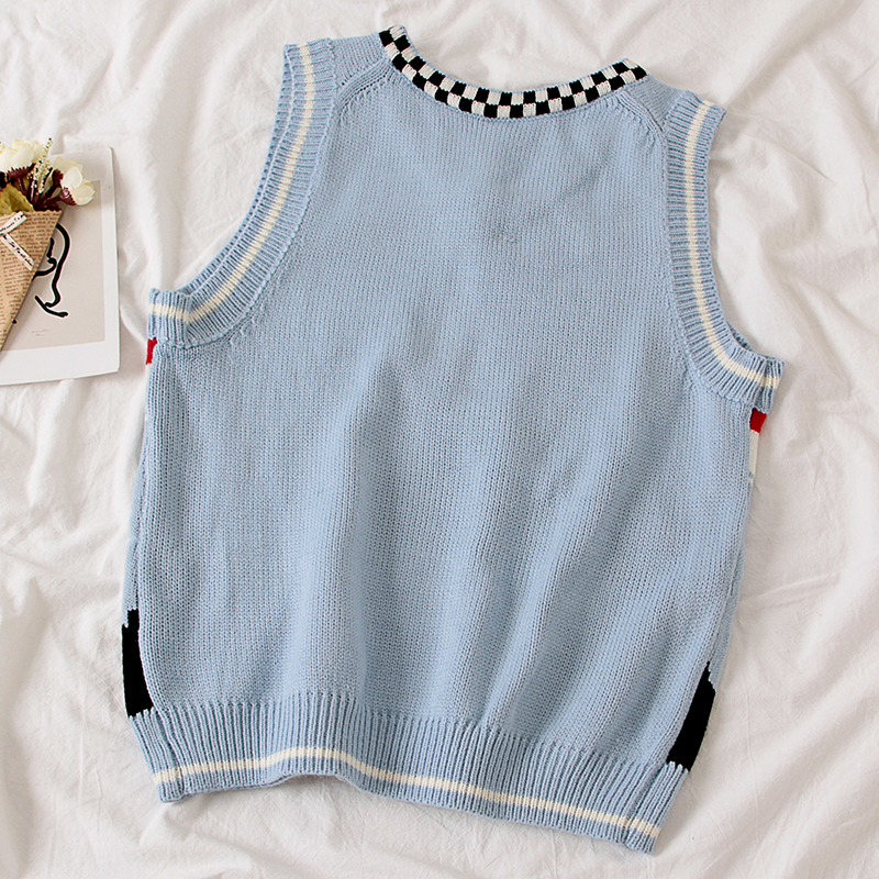 Cartoon knitted vest
