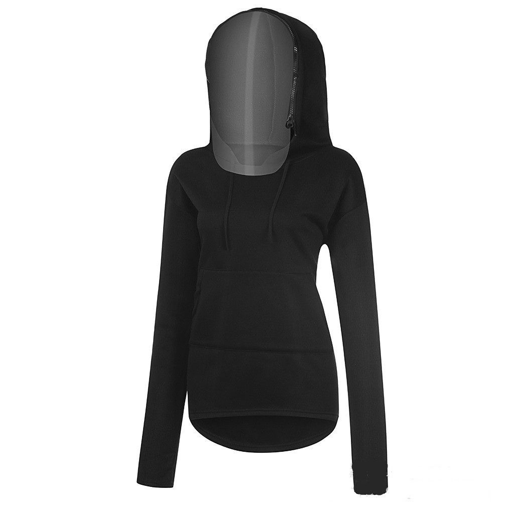 Detachable hooded sweatshirt