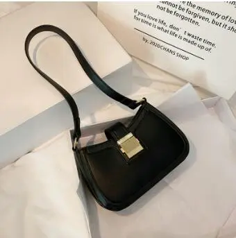 New trendy fashion ladies one-shoulder armpit bag - Black