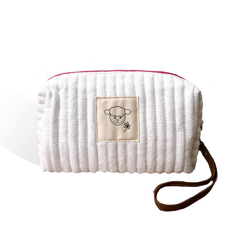 New Korean Cosmetic Bag Portable Cosmetic Bag White - Shop at LoveMi