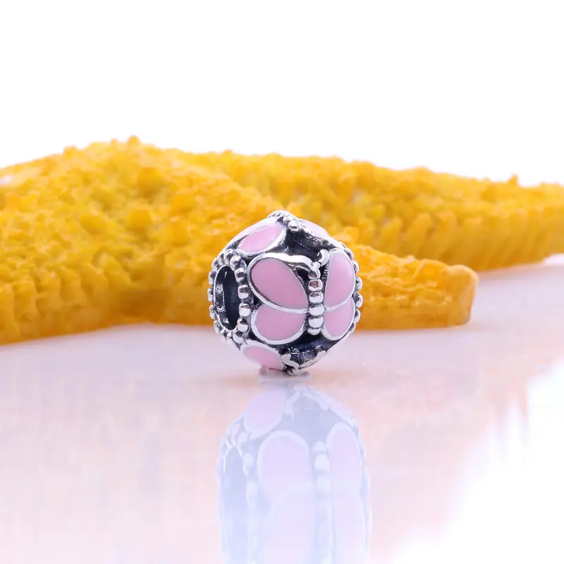 S925 Sterling Silver Butterfly Beads
