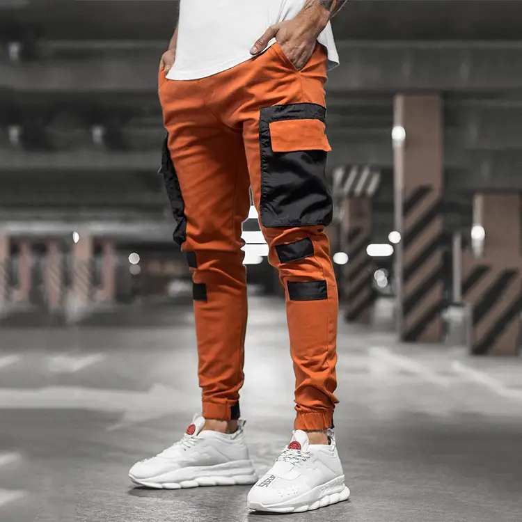 Woven pocket stitching beamed slacks