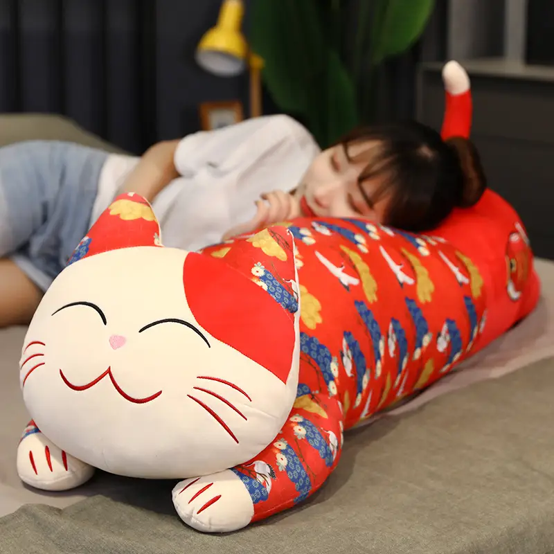 Lucky cat pillow plush toy