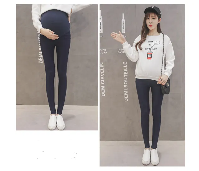 Spring pregnant women wild trousers pants Blue - Shop at LoveMi
