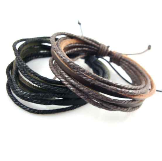 Hand-Woven Casual Simple Men's And Women's Fashion Bracelet Leather Bracelet
