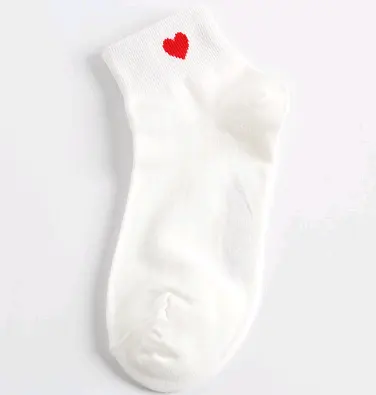 Women's Socks Cotton Heart Shaped Love Cute Short Women