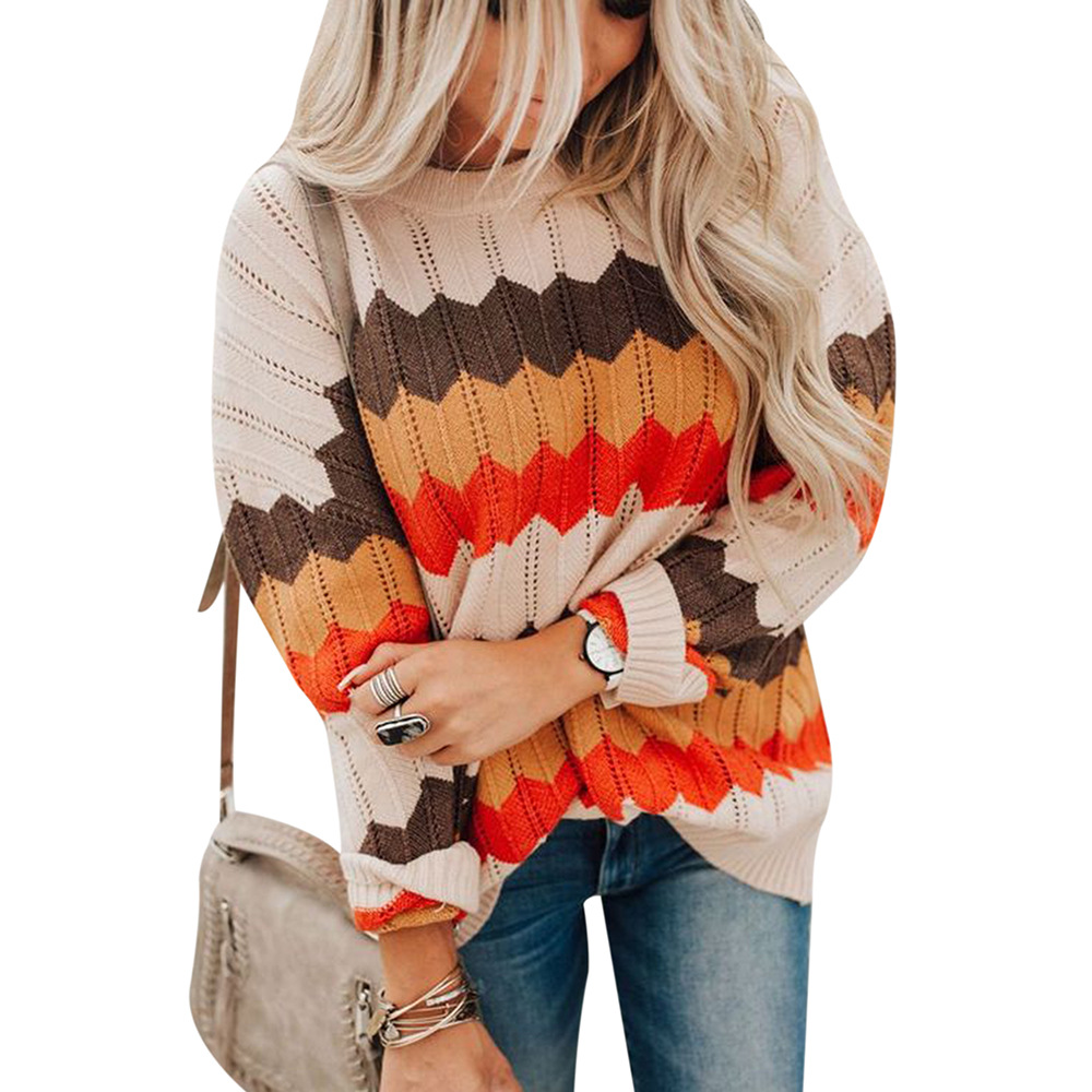 Striped contrast sweater
