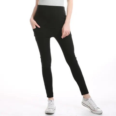 Spring pregnant women wild trousers pants Black - Shop at LoveMi