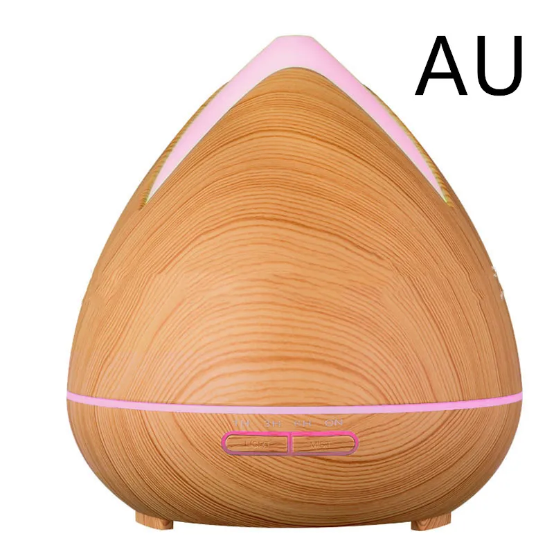 Wood Grain Air Humidifier Ultrasonic Colorful Night Light - Light Wood Grain