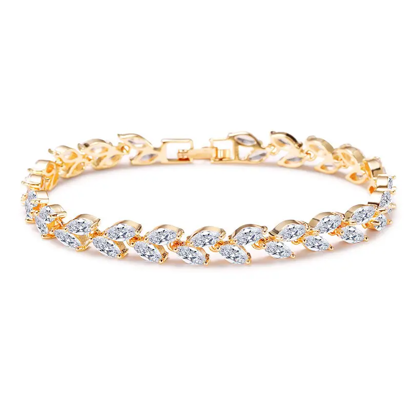 Willow branches and willow leaves ladies bracelet
