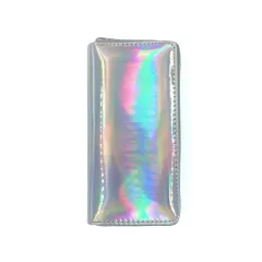 Eco-friendly Laser PU Long Wallet Student Card Case - White - View 1