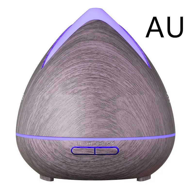 Wood Grain Air Humidifier Ultrasonic Colorful Night Light - Purple Wood Grain