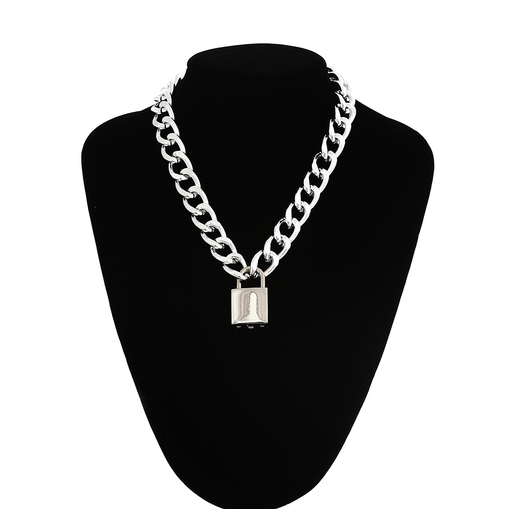 Rolling Hip-Hop Lock With Key Exquisite Necklace