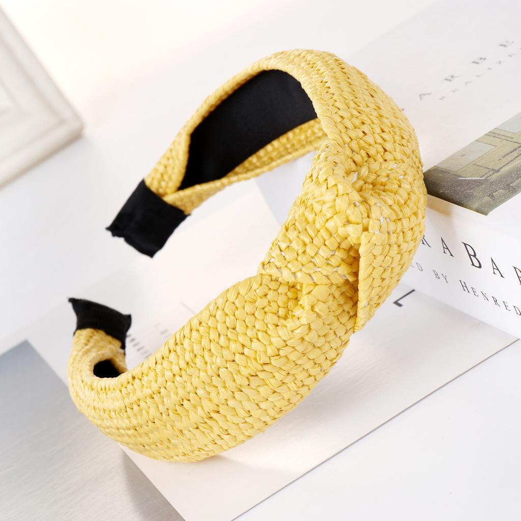 Hair Band Spring And Summer New Net Red Headdress Yellow A - Shop at LoveMi