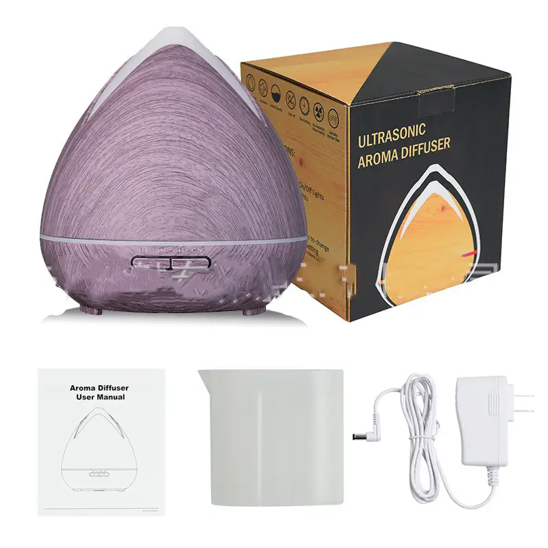 Wood Grain Air Humidifier Ultrasonic Colorful Night Light