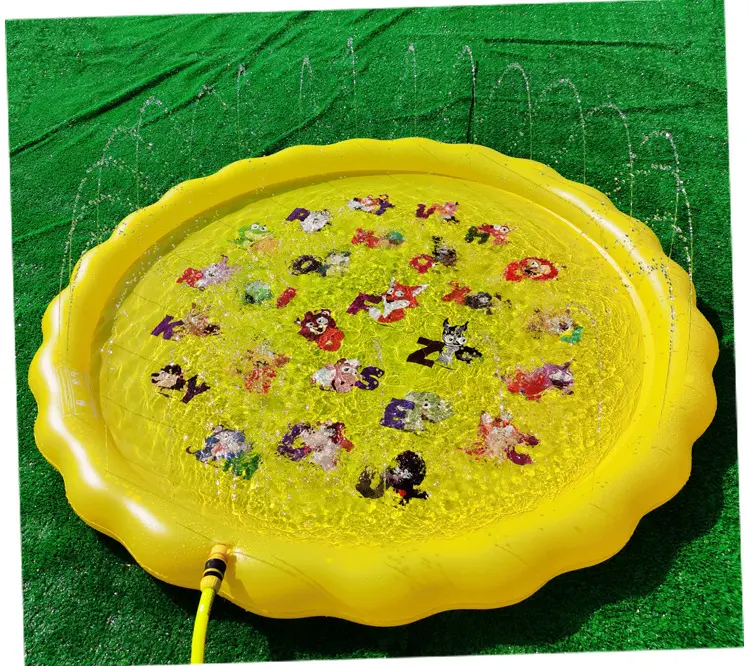 Inflatable Children's Round Sprinkler Pad Water Jet Pool