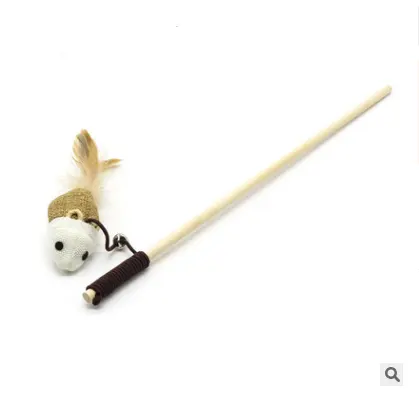 Cat Toy Funny Cat Stick Cat Kitten Toy Wooden