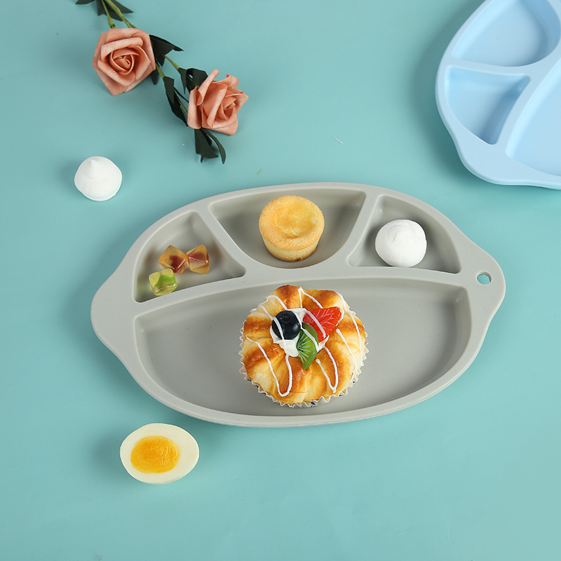 Integrated silicone dinner plate