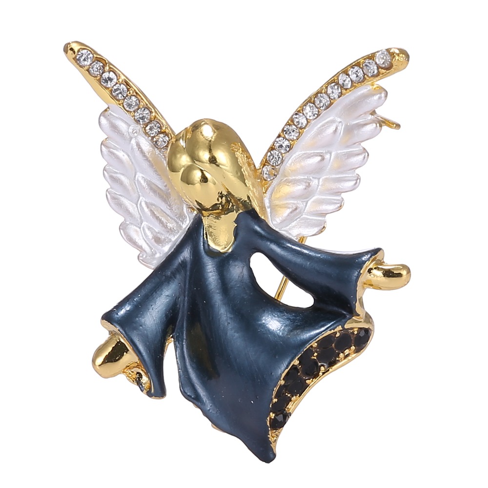 small angel pin women party decoration jewelry Gifts Dark Blue - Shop at LoveMi
