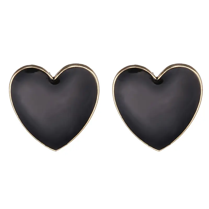 Heart Stud Earrings Trendy Jewelry Statement Earring