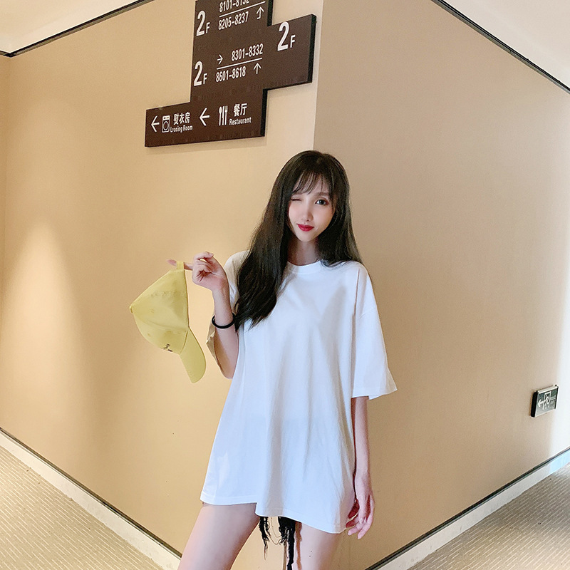 Round neck drop shoulder t-shirt