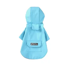 Mesh Breathable Solid Color Pet Windbreaker - Blue - View 1