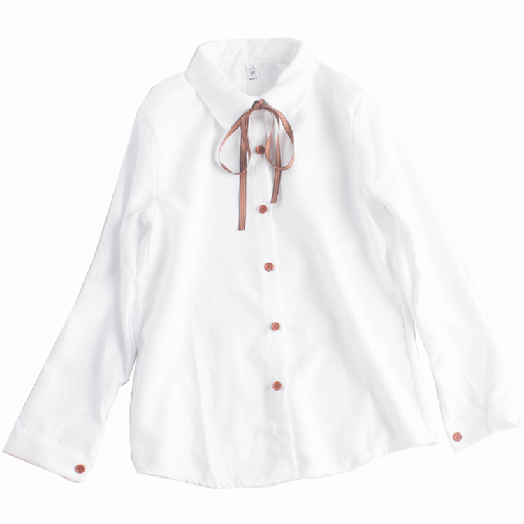 New All-Match Long-Sleeved Small Bow Shirt