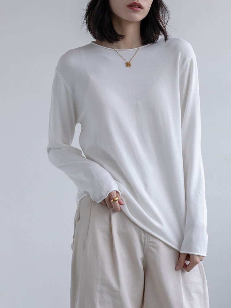 Small high neck knitted bottoming shirt