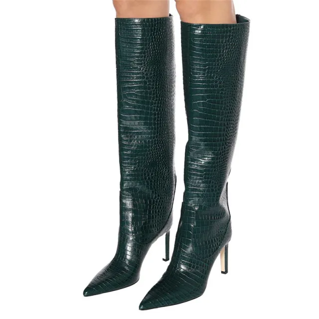 Tall sexy big size fashion boots Green - Shop at LoveMi