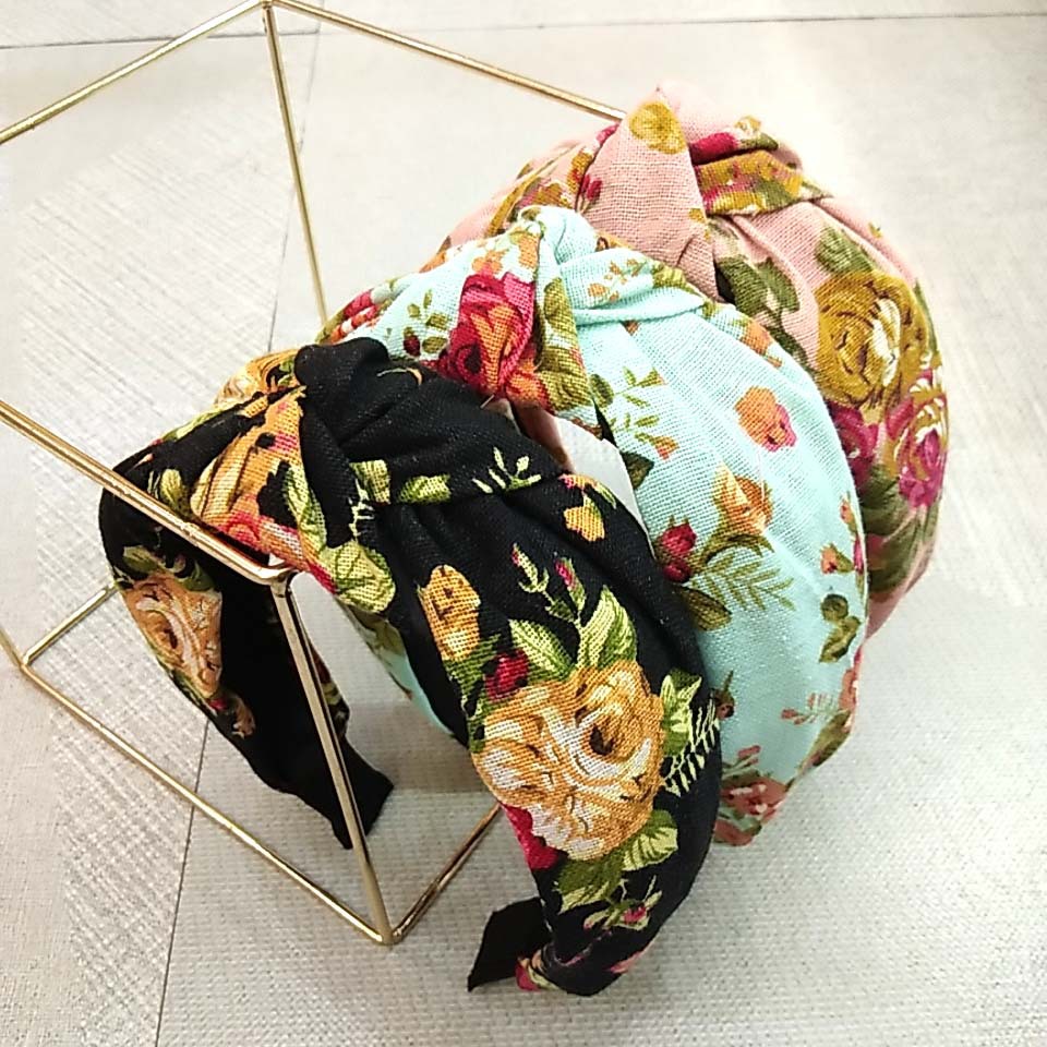 Broad-Edged Printed Hemp Headband