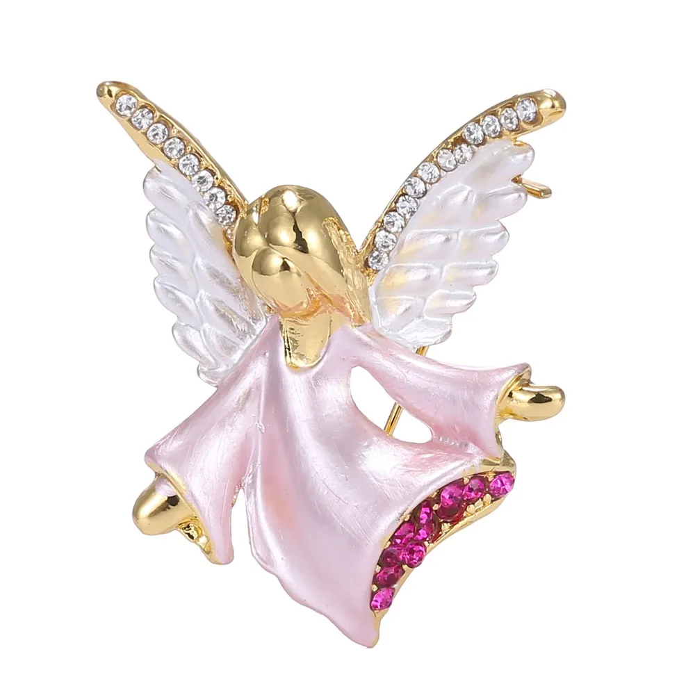 small angel pin women party decoration jewelry Gifts - Pink