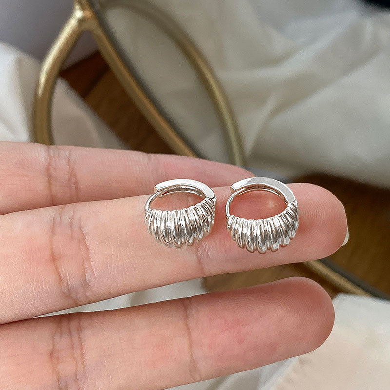 French vintage croissant ear buttons