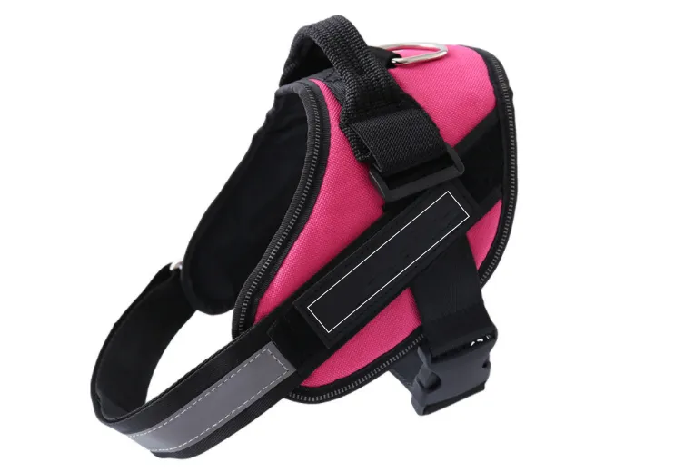 Adjustable Pet Harness For Dog Vest ID Custom Patch Outdoor Walking Dog Supplies - Rose Red